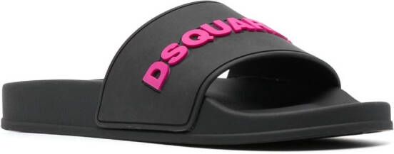 DSQUARED2 embossed-logo slides Black