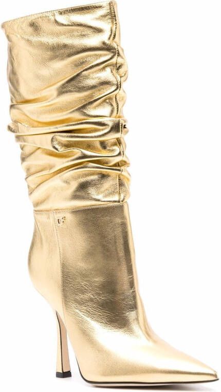 DSQUARED2 gathered-detail 120mm boots Gold