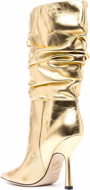 DSQUARED2 gathered-detail 120mm boots Gold