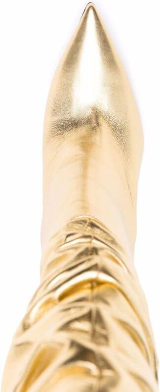 DSQUARED2 gathered-detail 120mm boots Gold