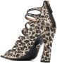 Dsquared2 glitter-embellished leopard-print sandals Brown - Thumbnail 3