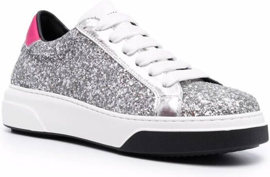 Dsquared2 glittered low-top sneakers Silver