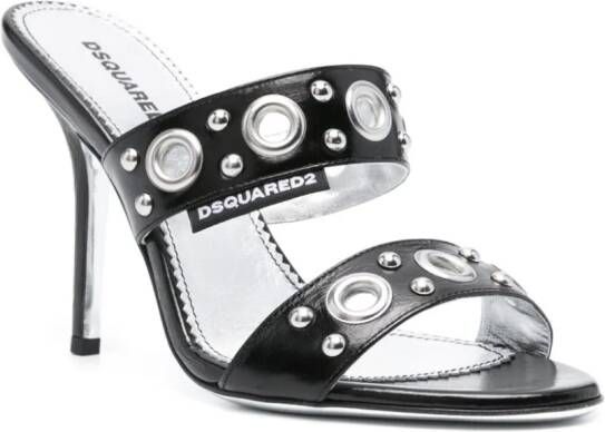 Dsquared2 Gothic 100mm leather sandals Black