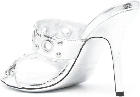 Dsquared2 Gothic 110mm leather sandals Silver