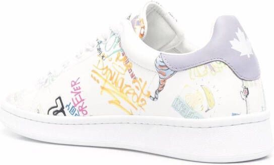DSQUARED2 graphic-print low-top sneakers White
