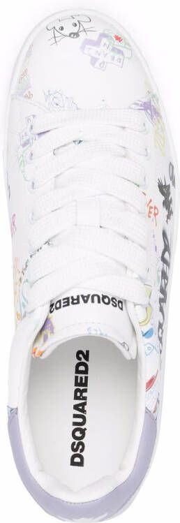 DSQUARED2 graphic-print low-top sneakers White