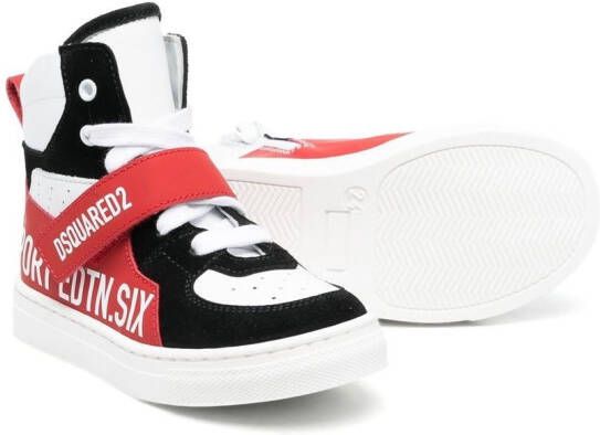 Dsquared2 Kids colour-block high-top sneakers White