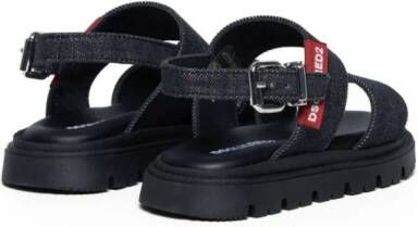 Dsquared2 Kids denim slingback sandals Black