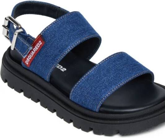 Dsquared2 Kids denim slingback sandals Blue