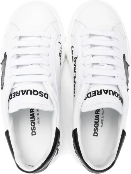 Dsquared2 Kids embroidered-motif sneakers White