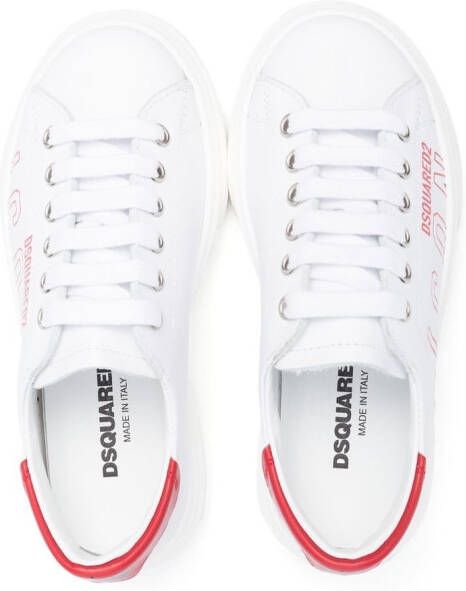 DSQUARED2 KIDS Icon logo-print sneakers White