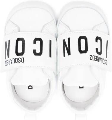 Dsquared2 Kids Icon-motif leather sneakers White