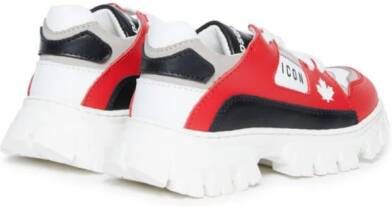 Dsquared2 Kids Icon panelled leather sneakers