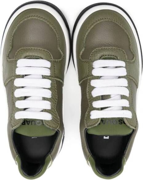 Dsquared2 Kids lace-up leather sneakers Green