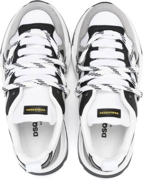 Dsquared2 Kids leather-panels mesh sneakers Grey