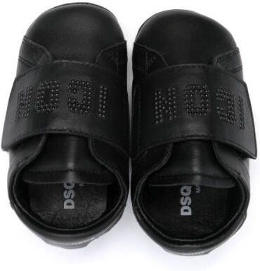 Dsquared2 Kids logo-embellished leather sneakers Black