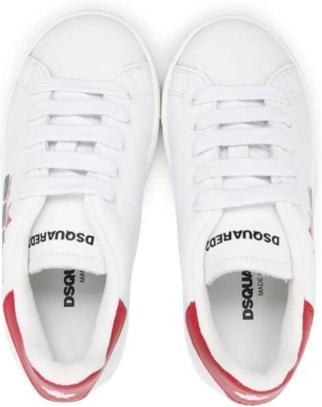 Dsquared2 Kids logo-patch lace-up sneakers White