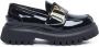 Dsquared2 Kids logo-plaque round-toe loafers Black - Thumbnail 2