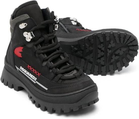 Dsquared2 Kids logo-print ankle boots Black