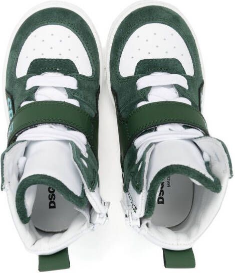 Dsquared2 Kids logo-print high-top sneakers Green