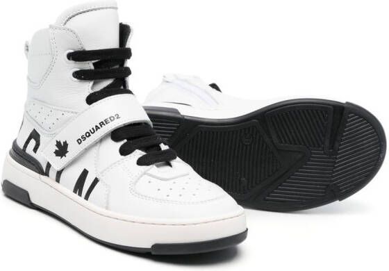 Dsquared2 Kids logo-print high-top sneakers White