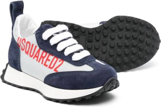 Dsquared2 Kids logo-print lace-up sneakers Blue