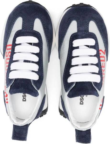 Dsquared2 Kids logo-print lace-up sneakers Blue