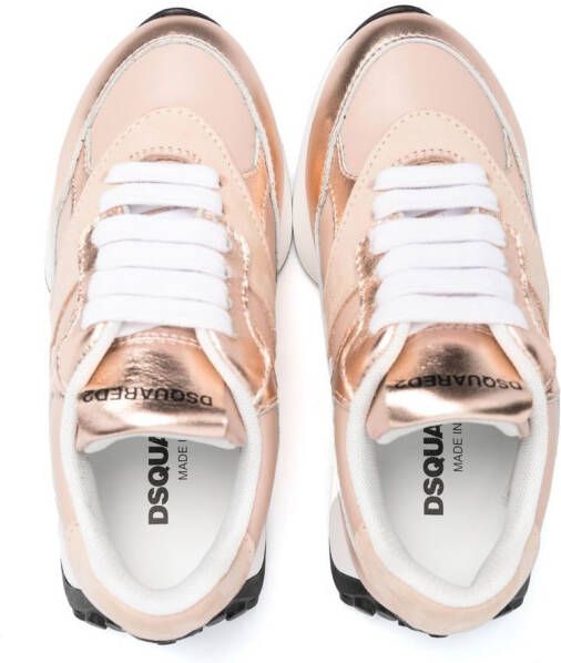 Dsquared2 Kids logo-print lace-up sneakers Pink
