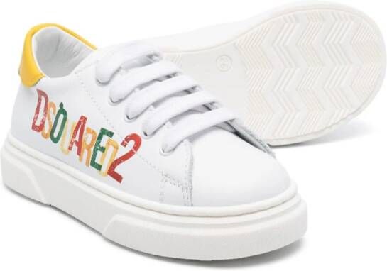 Dsquared2 Kids logo-print lace-up sneakers White