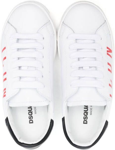 Dsquared2 Kids logo-print lace-up sneakers White