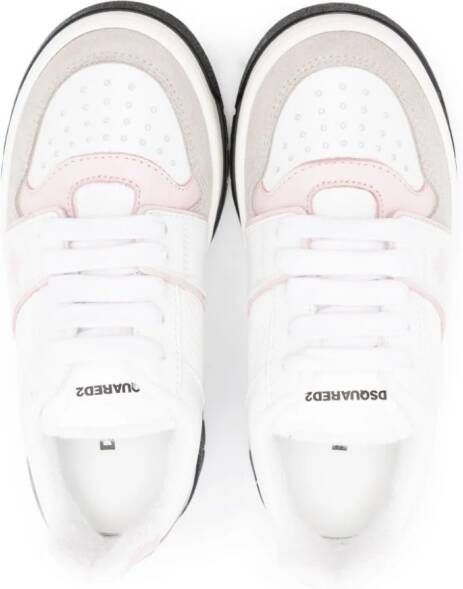 Dsquared2 Kids logo-print leather sneakers White