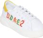 Dsquared2 Kids logo-print leather sneakers White - Thumbnail 4