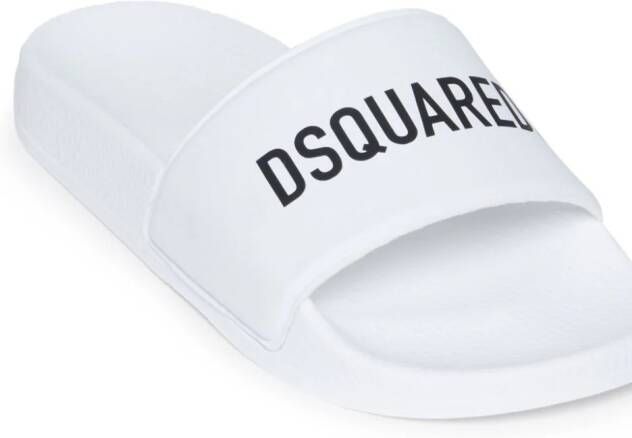 Dsquared2 Kids logo-print slides White