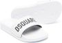 DSQUARED2 KIDS logo-print slip-on slides White - Thumbnail 2