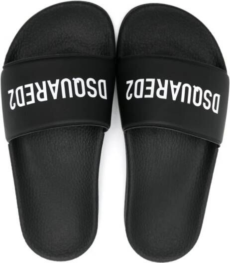 Dsquared2 Kids logo-print slippers Black