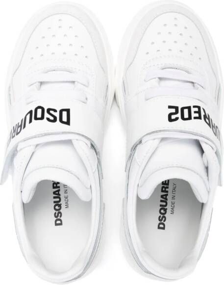 Dsquared2 Kids logo-print touch-strap sneakers White