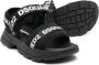 Dsquared2 Kids logo-strap sandals Black - Thumbnail 2