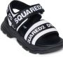Dsquared2 Kids logo-tape touch-strap sandals Black - Thumbnail 4