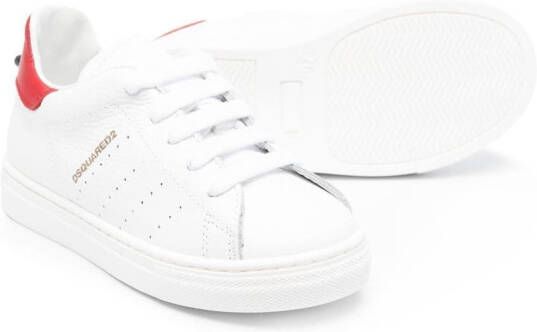 Dsquared2 Kids low-top leather sneakers White