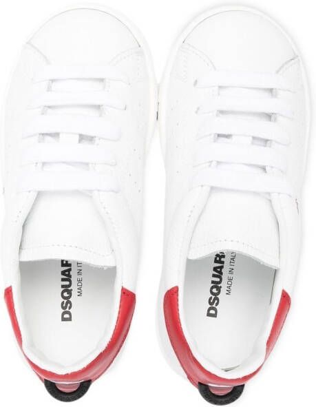 Dsquared2 Kids low-top leather sneakers White