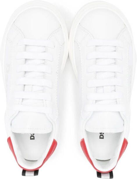 Dsquared2 Kids low-top leather trainers White