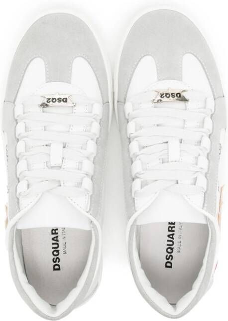 Dsquared2 Kids maple-leaf panelled sneakers White