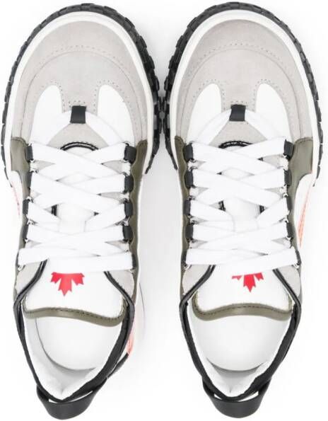 Dsquared2 Kids panelled leather sneakers White