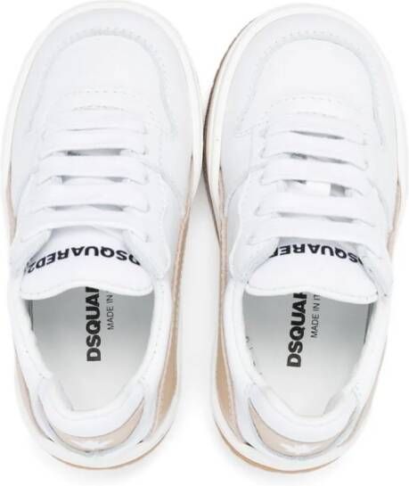 Dsquared2 Kids panelled leather sneakers White