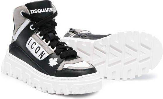 Dsquared2 Kids platform-sole high-top sneakers Black