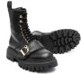 Dsquared2 Kids round-toe leather combat boots Black - Thumbnail 2