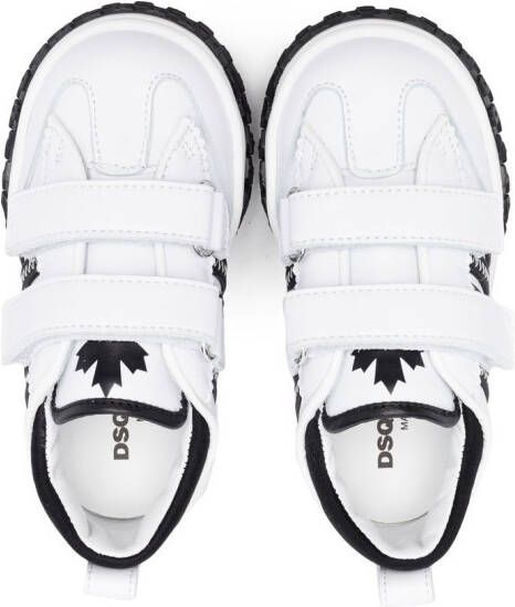 Dsquared2 Kids side-stripe leather sneakers White