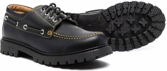 Dsquared2 Kids lace-up leather moccasins Black