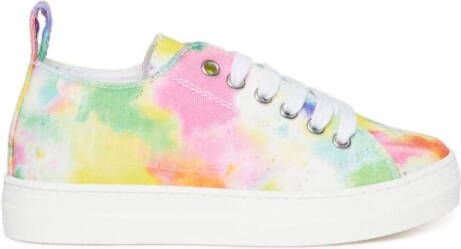 Dsquared2 Kids tie-dye low-top trainers White
