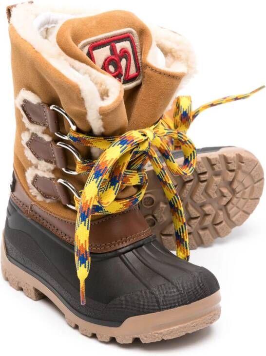 Dsquared2 Kids Wood Lover Duck snow boots Brown